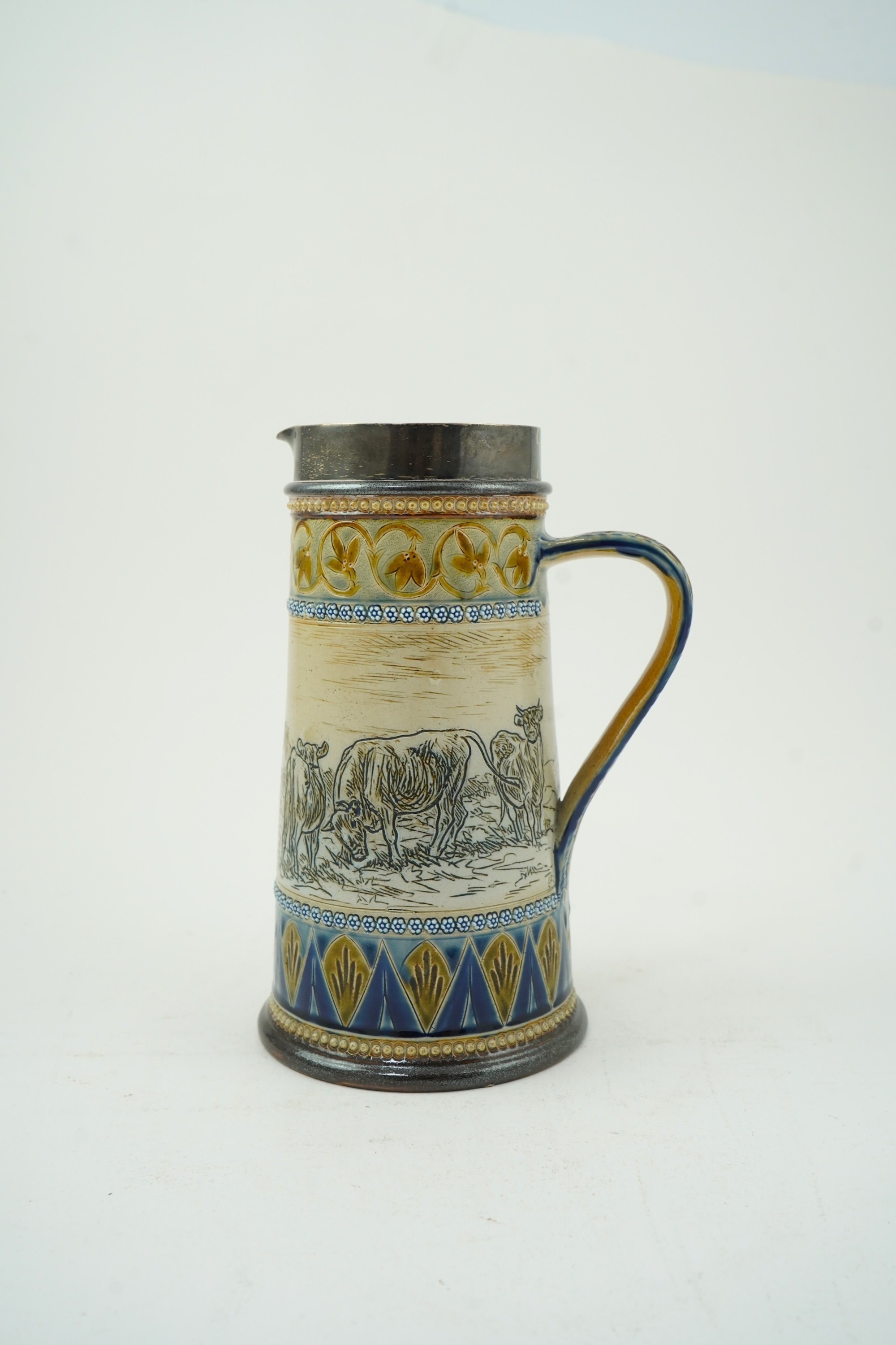 Hannah Barlow for Doulton Lambeth: A stoneware lemonade jug
